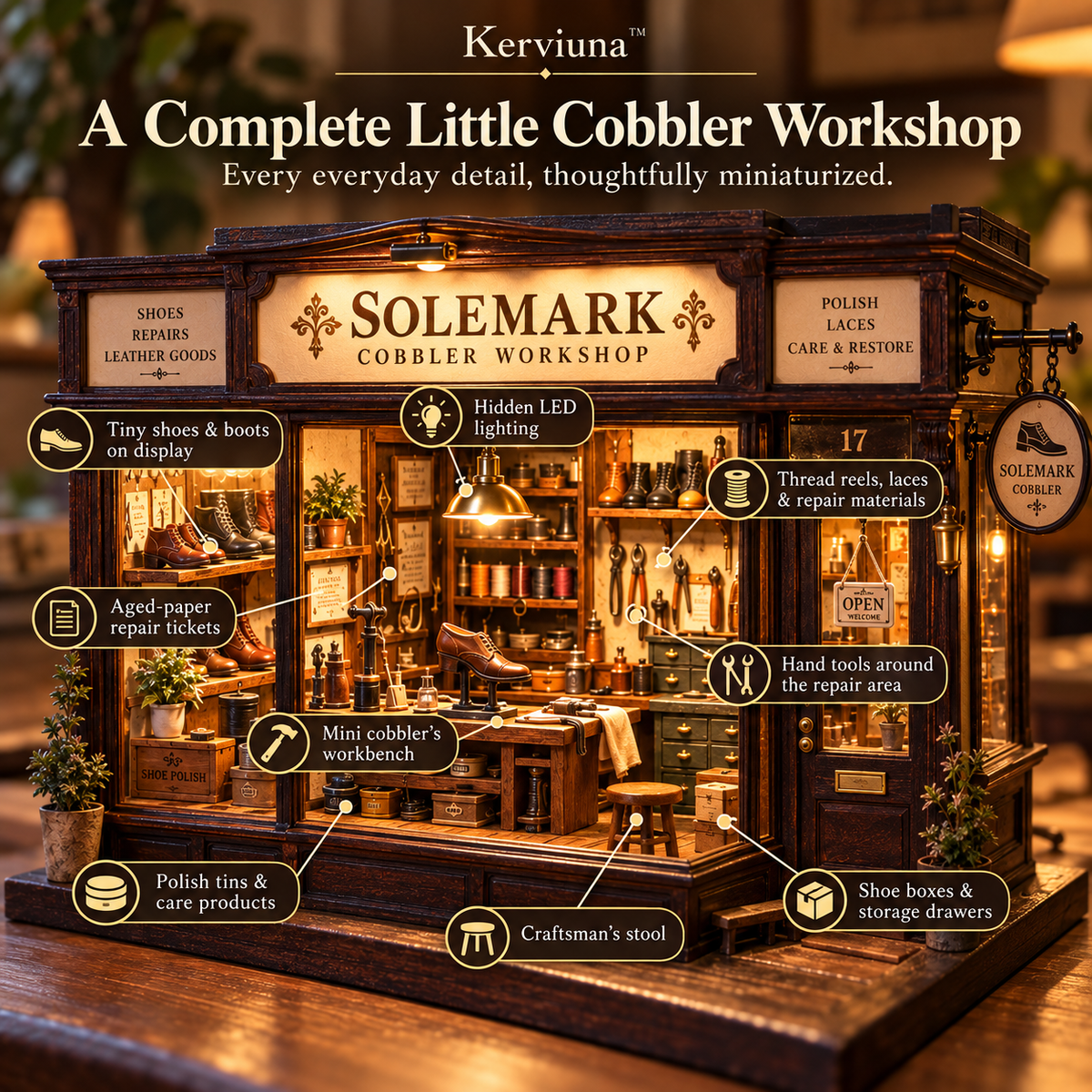 Vorzqel™ Solemark Cobbler Workshop Light