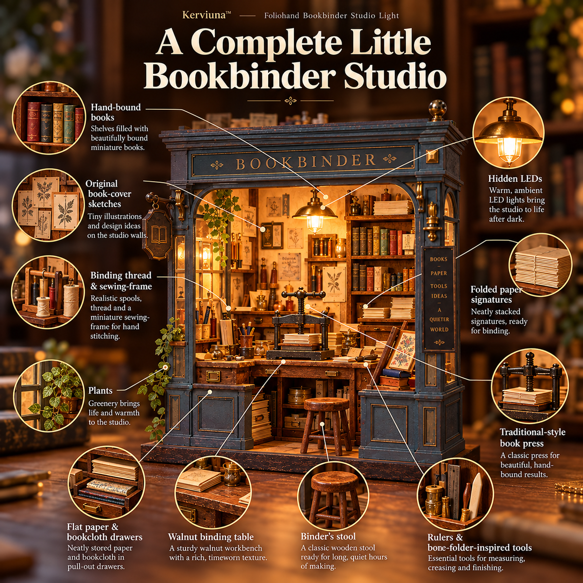Vorzqel™ Foliohand Bookbinder Studio Light