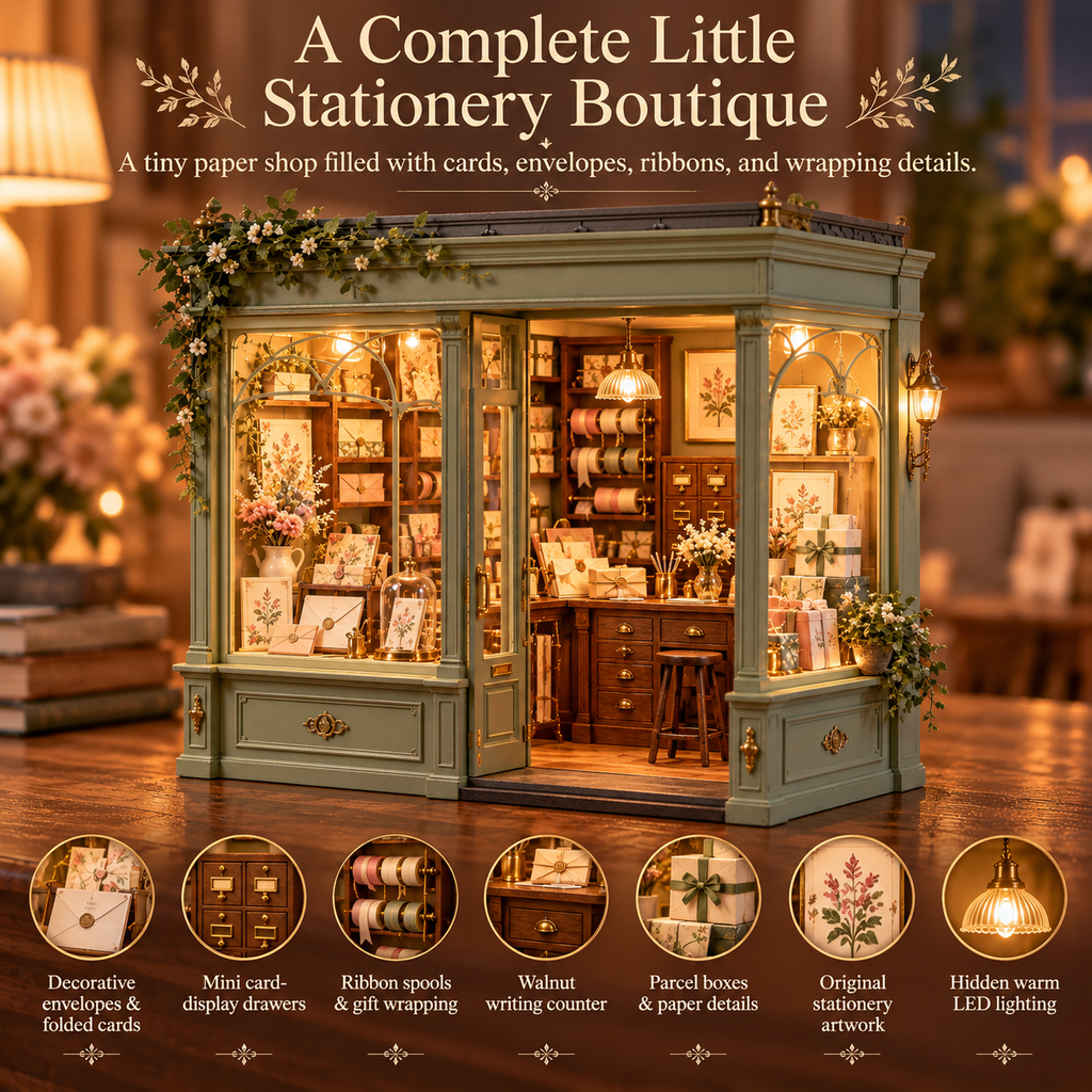 Vorzqel™ Paperlane Letter & Stationery Shop Light