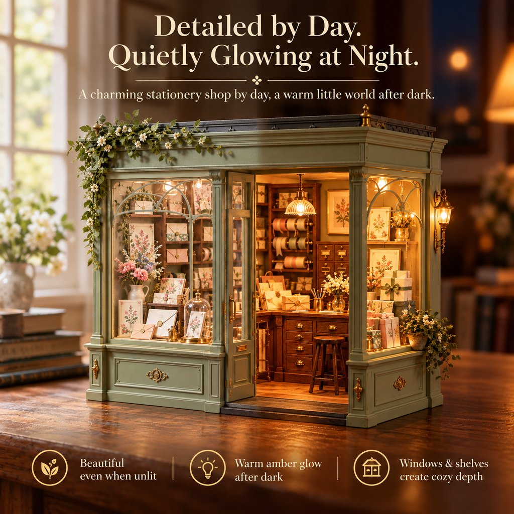 Vorzqel™ Paperlane Letter & Stationery Shop Light